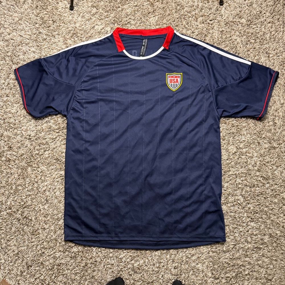 USA Soccer Jersey with Red Accents Size XL